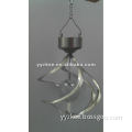 stainless steel solar garden wind spinner light toy with glass ball